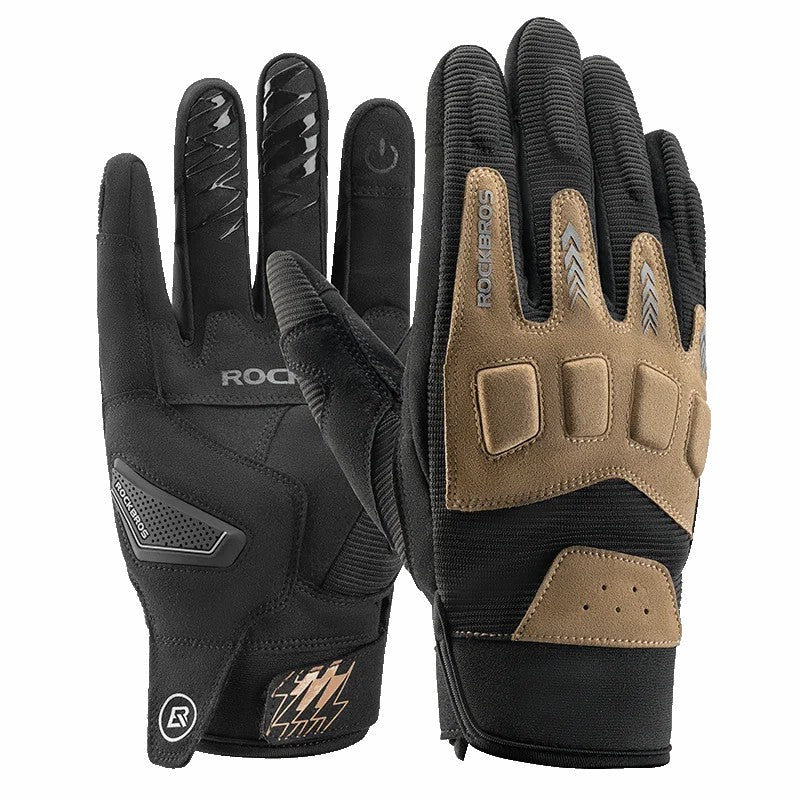 ROCKBROS MT016 1 Pair Outdoor Cycling Protection Gloves Touch Screen Full Finger Gloves ROCKBROS MT016 1 Pair Outdoor Cycling Protection Gloves Touch Screen Full Finger Gloves